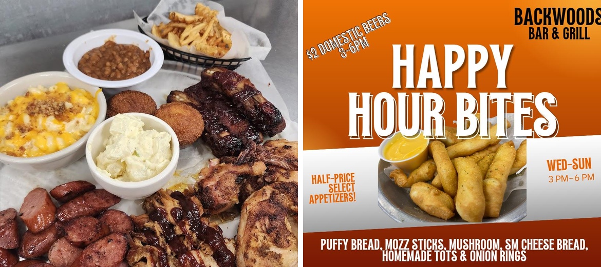 BACKWOODS BAR & GRILL OF BURT Menu