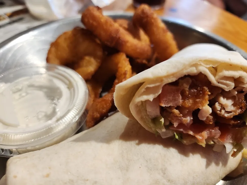 Chicken Bacon Ranch Wrap & Onion Ring Basket