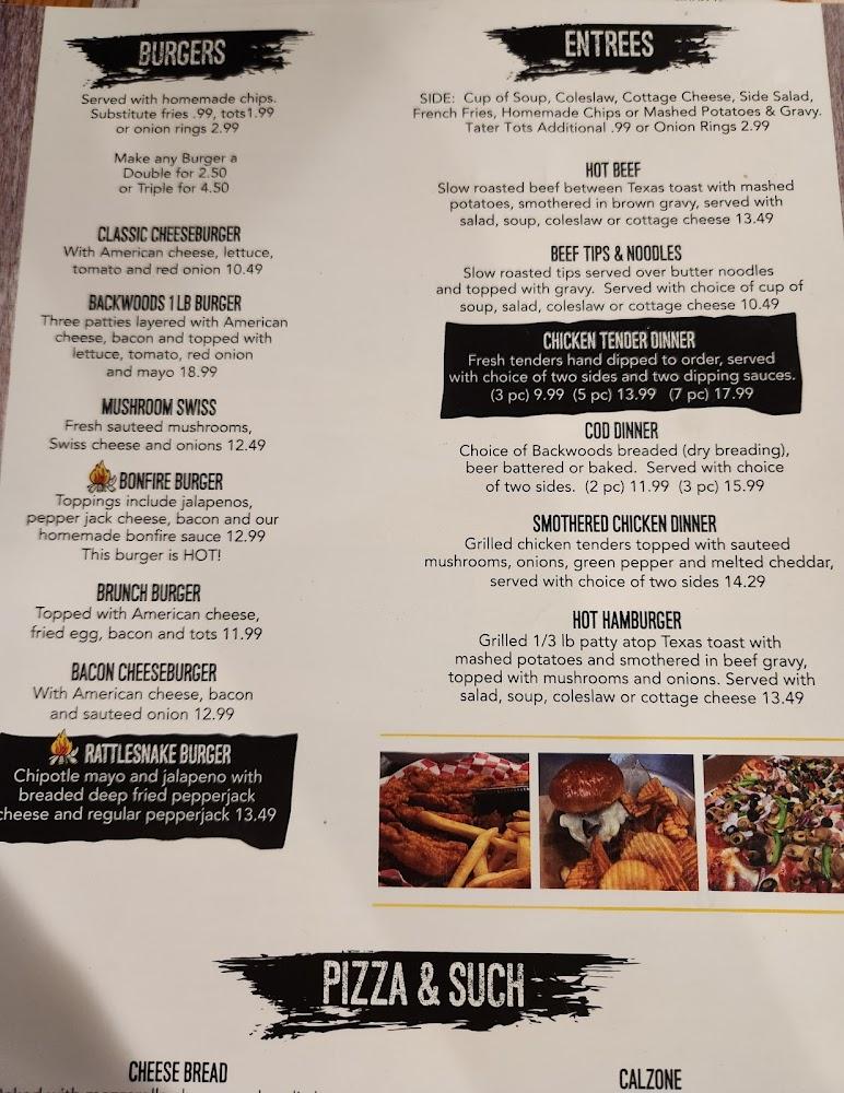 BACKWOODS BAR & GRILL OF BURT Menu image 4